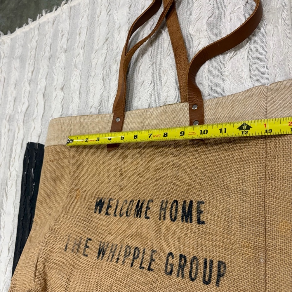 Apolis Global Citizen Burlap Market Tote Bag Santa Monica California USA Cottage - Picture 12 of 14